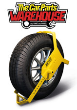 MAYPOLE HEAVY DUTY WHEEL CLAMP - 10"-16" WHEELS FOR CARS / CARAVANS / TRAILERS