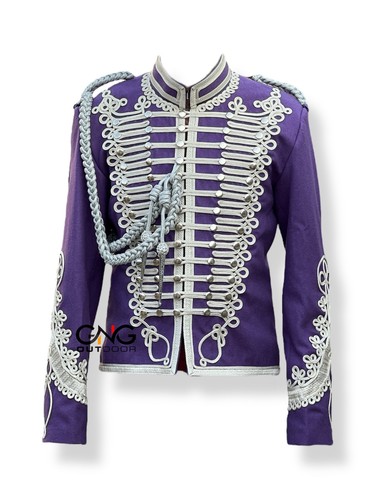 Purple napoleonic hussar wool - hussar,