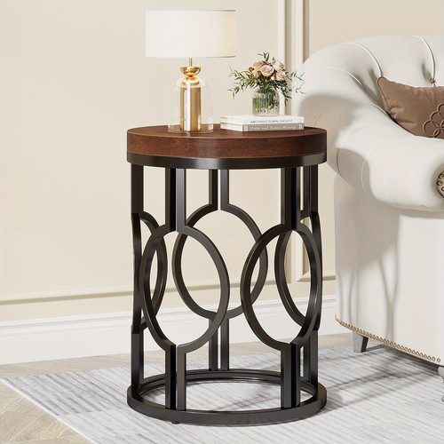 Circular end table industrial - circular,