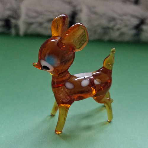 Murano art glass spotted deer - murano,