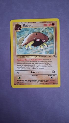 Vintage pokemon card kabuto - card,