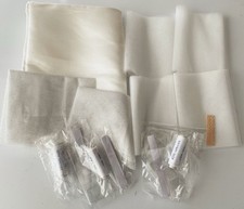 Bundle 10pcs glitter tulle satin fabric hoop and loop tapes for doll making