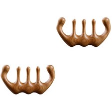 2pcs Wooden Hair Comb Head