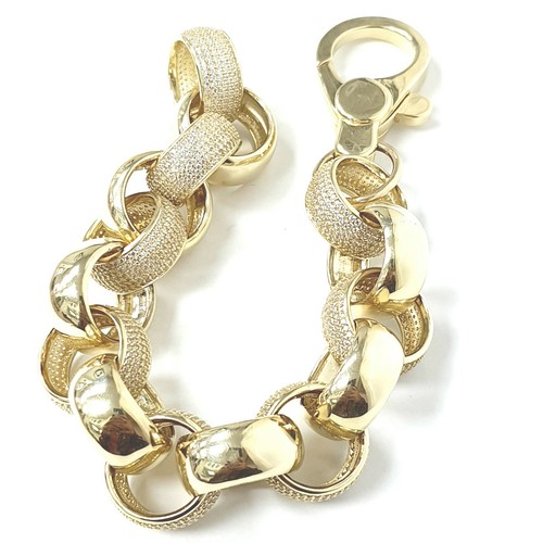 9ct gold belcher bracelet - belcher,