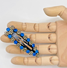 Blue Diamante Snap Clip Hair