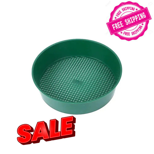 Green plastic garden - green, sieve