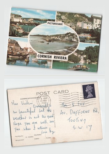 Vintage postcard cornish - postcard,