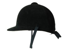 Saddle Master Harris Meyer Riding Hat Size 6 3/4 Velvet Black Helmet Made in UK