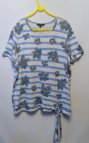 Bonmarché floral stripe top - bonmarché,