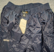 Regatta Men's Waterproof Overtrousers Breathable Sz L Waist 36-37" VGC Used Once