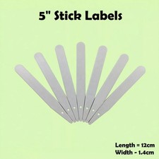 5" Seed Labels White Plastic