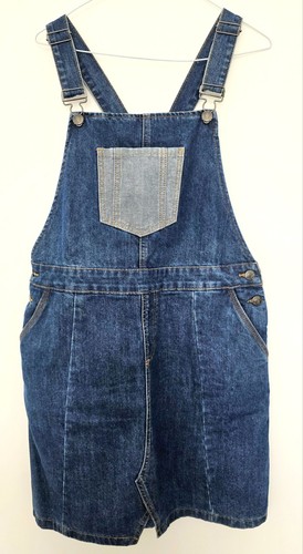Blue denim pinafore mini - blue,