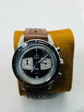 Yema Rallygraf Meca-Quartz Reverse Panda Chronograph with Travel Case