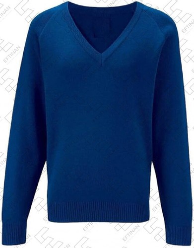 Unisex neck knitted jumper - v-neck,
