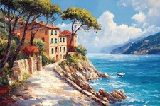 Seaside Beach Canvas Picture