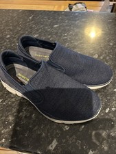 Men’s Sketchers slip on comfort sport memory foam navy trainers shoes size UK 11