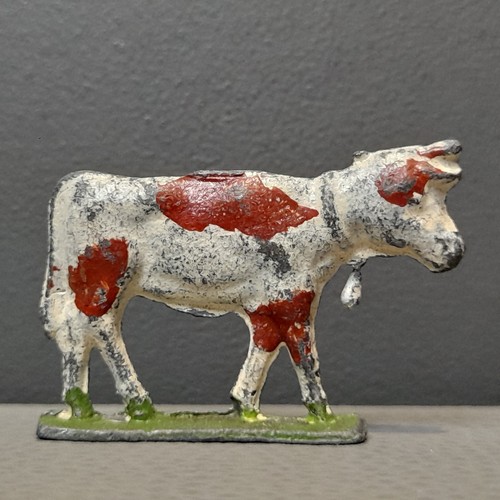 Vintage toy cow solid lead - vintage,
