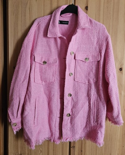 Zara pink boucle relaxed fit - pink,