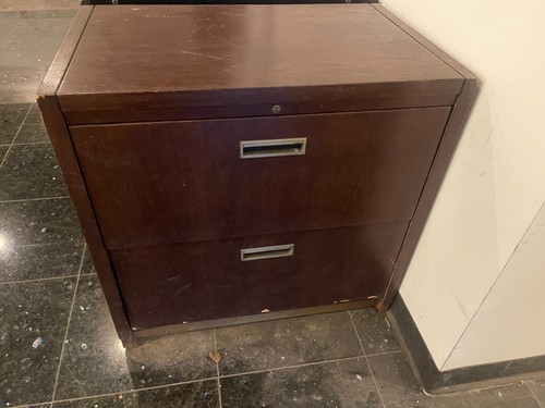 Wood filing cabinet - -, drawer