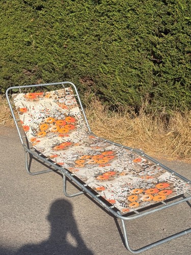 Vintage sun lounger 1970s - sun,