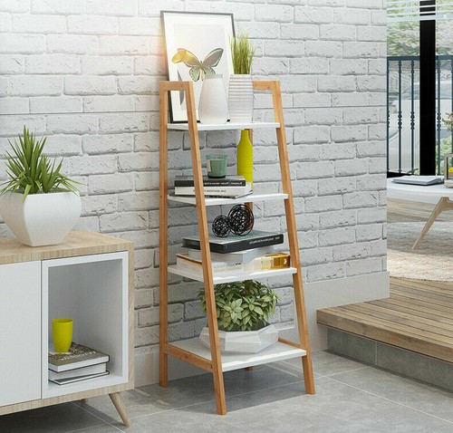 Tier wooden ladder shelf - 3/4,