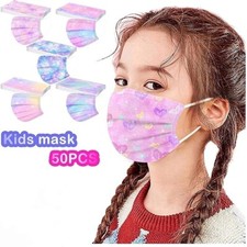 50 pcs Kids Disposable Face