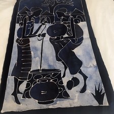 African Batik Fabric Wall