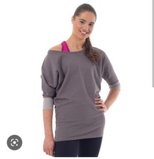2 X Zaggora (Saint and Sofia) Slouchy Yoga Cotton Tops Size L - BNWT & VGC