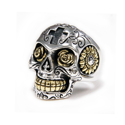 Rose eyes sugar skull - rose,