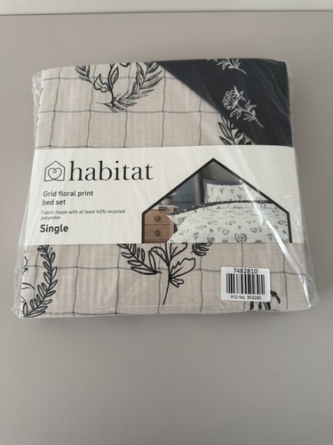 New habitat grid floral print - new,