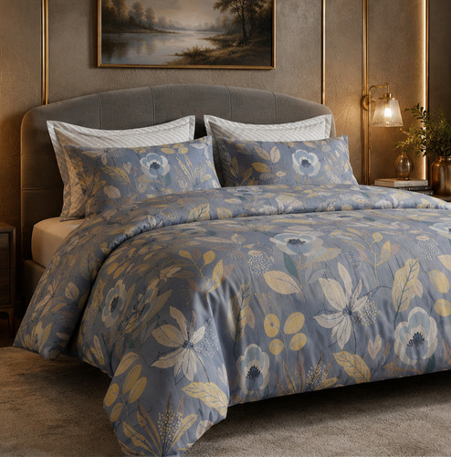 Floral duvet cover - floral, reversible