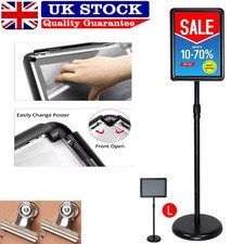 A3/A4 Poster Stand Floor Standing Sign Holder Frame Adjustable Retail Display UK