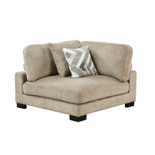 Contemporary brown corner - contemporary,
