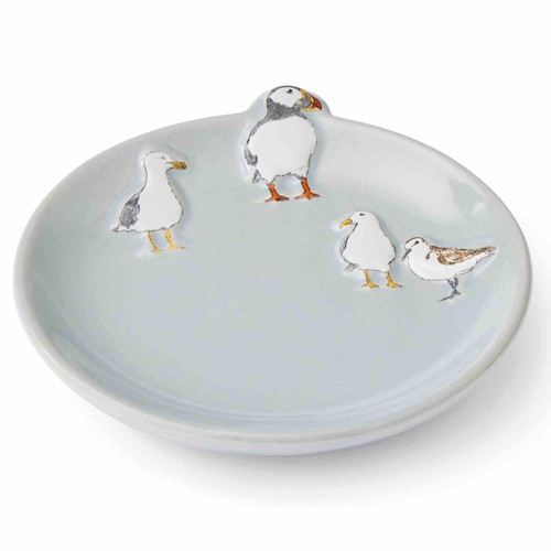 Coastal birds ceramic tea - ceramic, bag