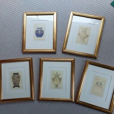 5 x Framed Minton Prints of
