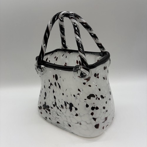 Handblown art glass handbag - handblown,