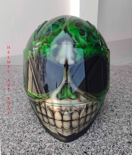 Green custom motorcycle - green,