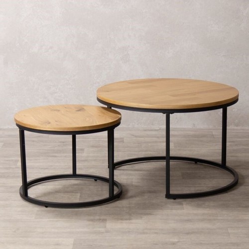 Wooden coffee table set two - wooden,
