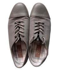 Barbour Canvas Trainers Mens Adults 7 Brown Shoes Pumps Plimsolls Tartan Lace Up