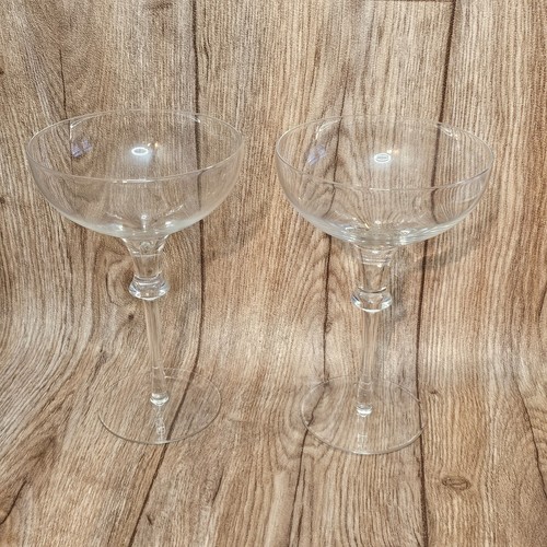 Vintage champagne coupes pair - vintage,