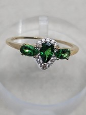 9kt Gold Tsavorite Garnet &