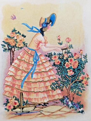 Vtg used crinoline lady - crinoline,