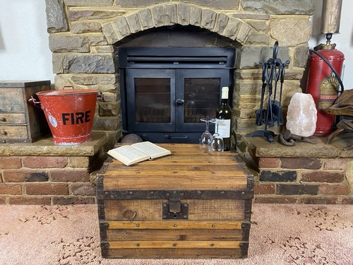Old antique pine chest - old,