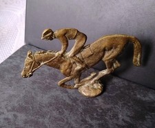 BRASS HORSE AND JOCKEY DOUBLE