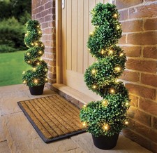 Set of 2 Artificial Boxwood
