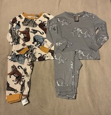 H&M Kids Cream & Grey Animal Print Pyjamas, Size 4-6 Years