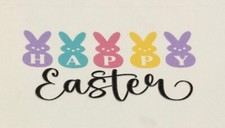 42 x Happy Easter Rabbit Bunny Stickers Tags Easter Egg Hunt Labels Gift Bags