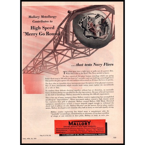 1951 malory metallurgy vintage - malory,