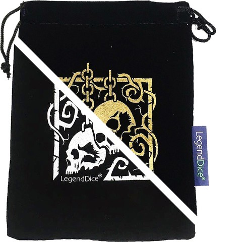 Premium dice bag skulls - dice,