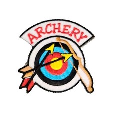 Archery Patch Boy Girl Scout Bow And Arrow Competition Iron-On Single Piece